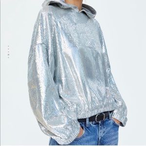 Zara sequin hoodie